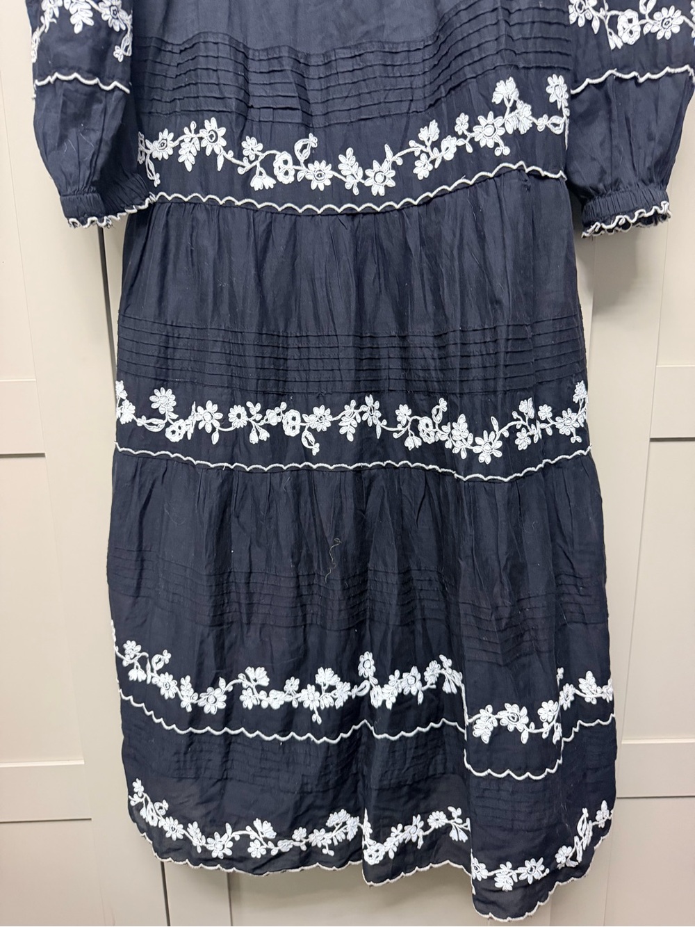 Farm Rio Black Embroidered Floral Womens' Dress MEDIUM - Picture 5 of 8